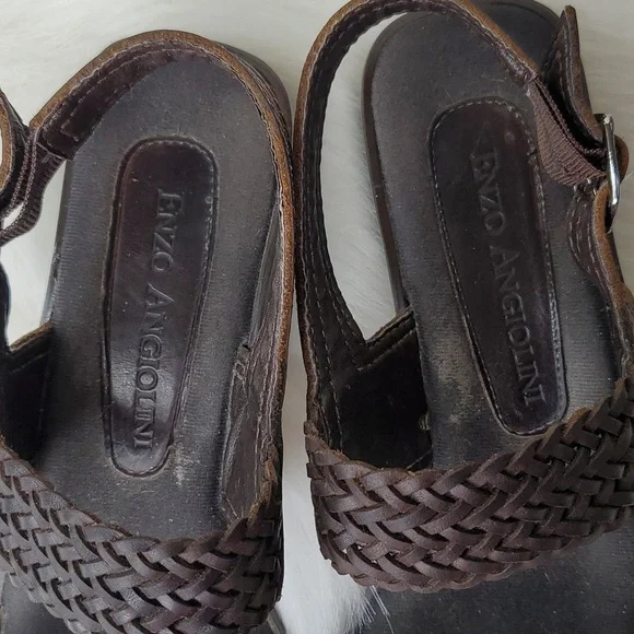 Enzo Angiolini Weaved Leather Strap Sandal - Picture 15 of 15